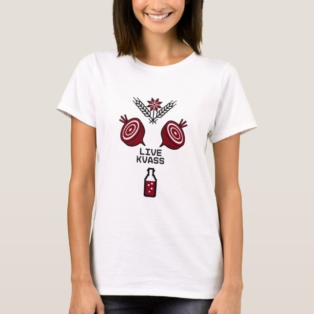 Levande rödbetskvas – Modern Folklig Jäsning T Shirt (Framsida)