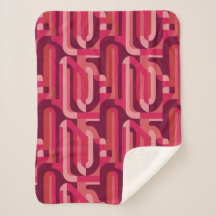levande rosa retro abstrakt mönster
