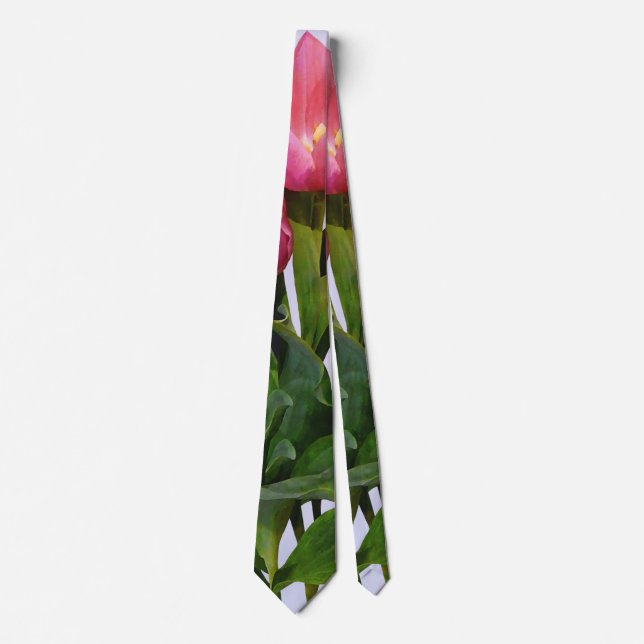 Levande rosa tulpaner slips (Framsida)