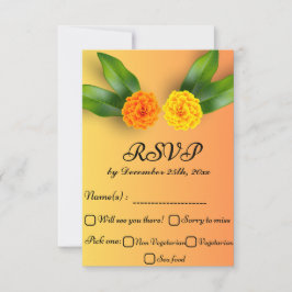 Levande saffransgult RSVP-kort OSA Kort
