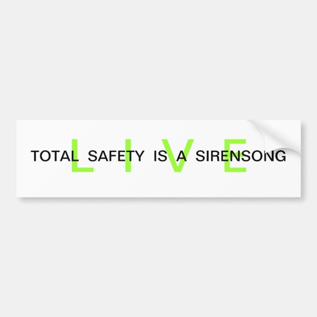 Levande - sammanlagd säkerhet är en Sirensong Bildekal (Framsidan)