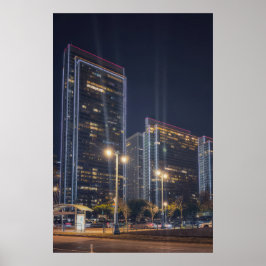 Levande San Francisco-stadsbelysning Poster