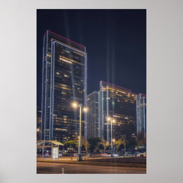 Levande San Francisco-stadsbelysning Poster (Framsidan)