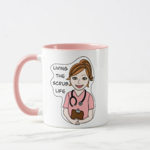 Levande SCrub Life for Nurse, Caregiver, Doktor Mugg