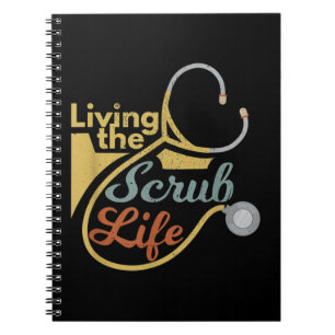Levande SCrub Life Funny Sjuksköterska Anteckningsbok