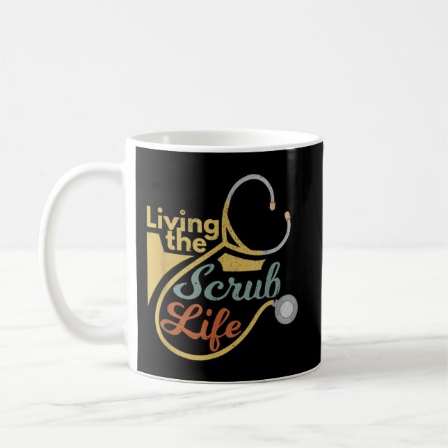 Levande SCrub Life Funny Sjuksköterska med ansvar  Kaffemugg (Vänster)