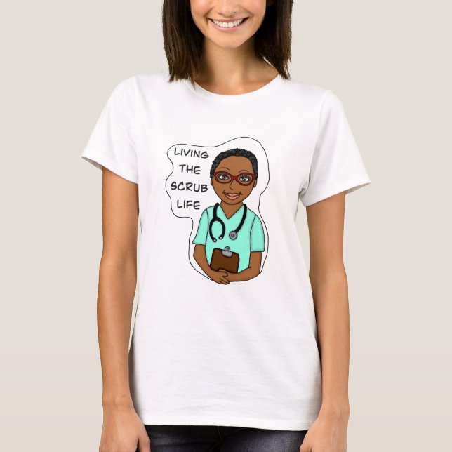 Levande SCrub Life | Medicinsk Professionell Humor T Shirt (Framsida)