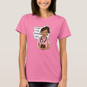 Levande SCrub Life   Medicinsk Professionell Humor T Shirt