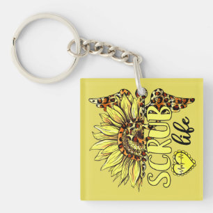 Levande SCrub Life Nurse Solros Leopard Nurs