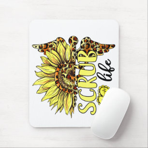 Levande SCrub Life Nurse Solros Leopard Nurs Musmatta
