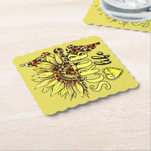 Levande SCrub Life Nurse Solros Leopard Nurs Underlägg Papper