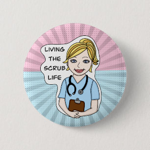 Levande SCrub Life   Sjuksköterska, kyrkogiver, D Knapp