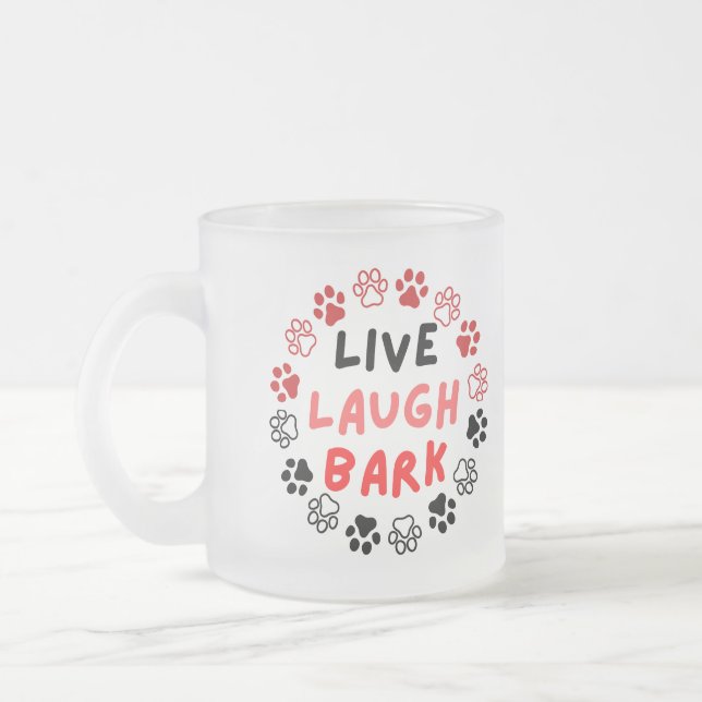 Levande skratt bark frostad glasmugg (Vänster)