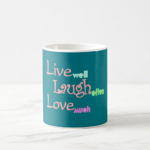 Levande - skratt - kärlek kaffemugg
