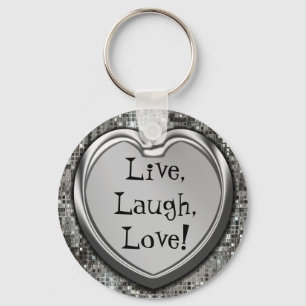 Levande skratt, kärlek! Keychain Nyckelring