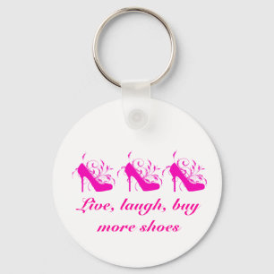 Levande skratt, köp skor mer Keychain Nyckelring