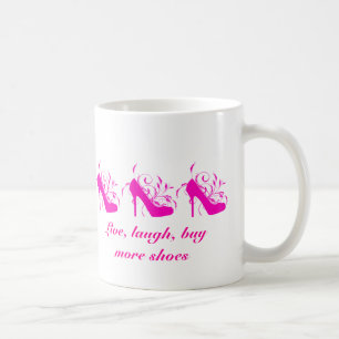 Levande skratt, köp skor mer muggen kaffemugg
