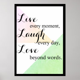 Levande, skratt och kärlek poster
