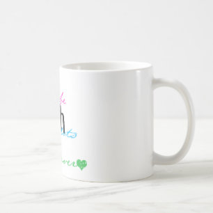 Levande skrattkärlek kaffemugg