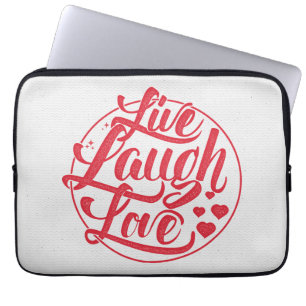 Levande skrattkärlek laptop sleeve