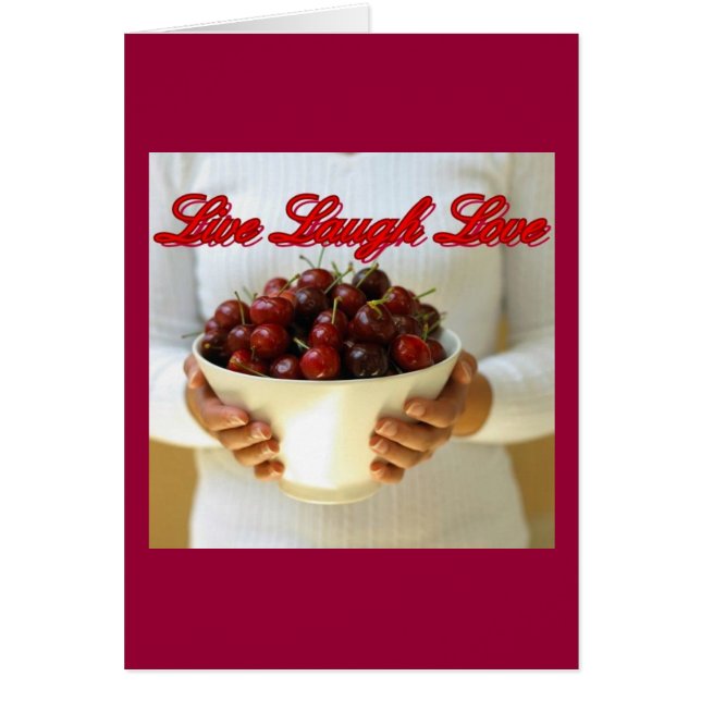 Levande skrattkärlekkort hälsningskort (Framsidan)