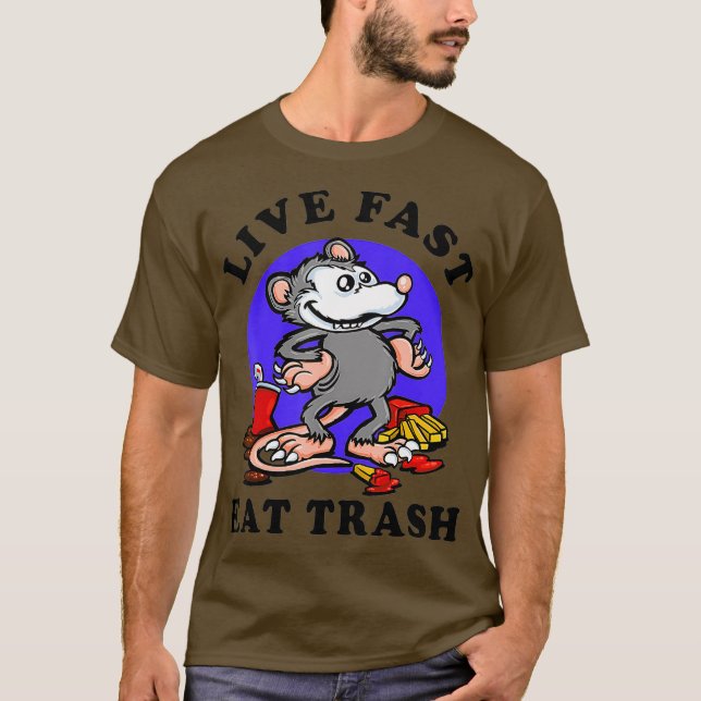Levande snabbmata Sopor Opossum Funny Sopor Drink T Shirt (Framsida)