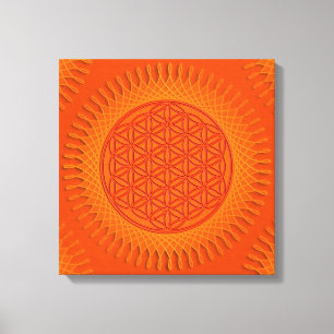 Levande - sol - sömlös mönster 1 canvastryck
