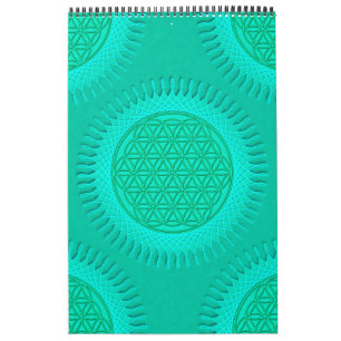 Levande - sol - sömlös mönster 2 kalender
