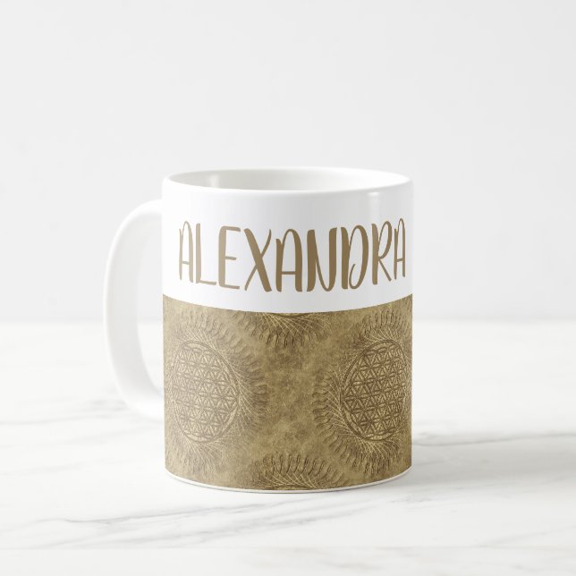 Levande - sol - sömlös mönster 4 kaffemugg (Framsida vänster)