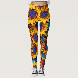 Levande solfjäderleggings leggings