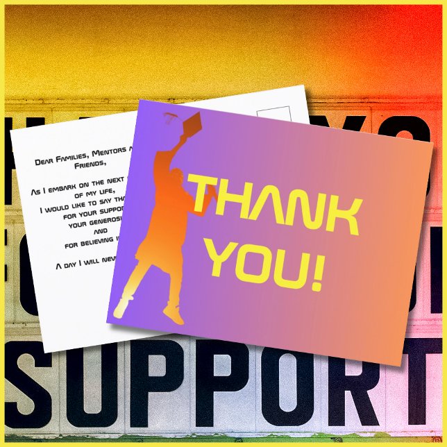 Levande solnedgång Modern teknik-examen Vykort (Skapare uppladdad)