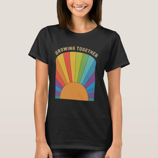 Levande solstrålar med motiverande fras t shirt (Framsida)