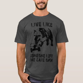 Levande som någon som lämnat Grind öppen Gamla eng T Shirt