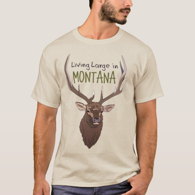 Levande stor i Montana T Shirt (Framsida)