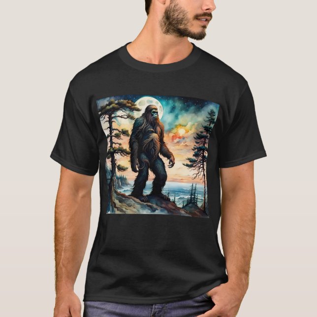Levande stor Toppen Sasquatch på berget T Shirt (Framsida)