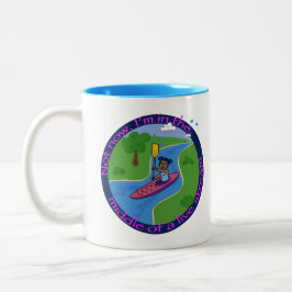 Levande stream kayak äventyr Två-Tonad mugg