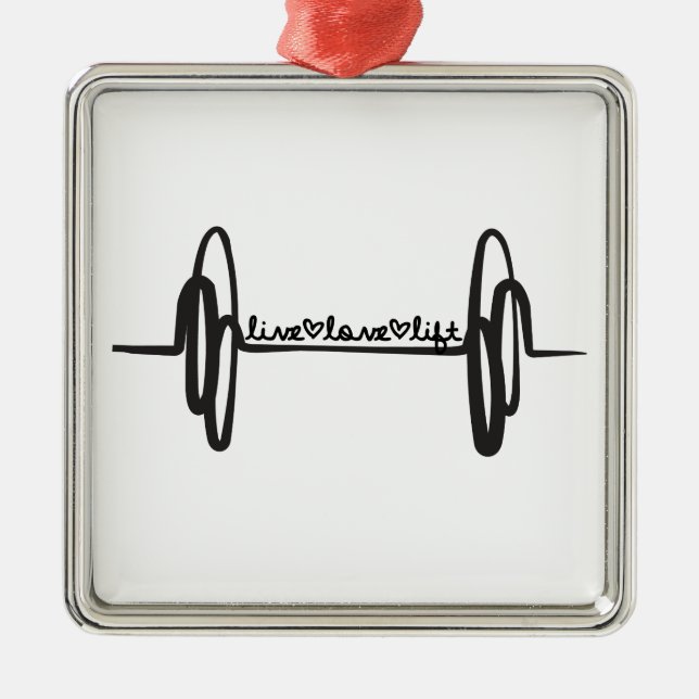 Levande svart för kärlekhisspub julgransprydnad metall (Framsidan)