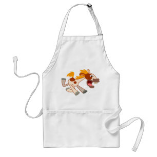 Levande Tecknad Pinto Horse Apron Förkläde