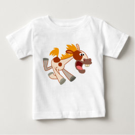 Levande Tecknad Pinto Horse Baby T-Shirt