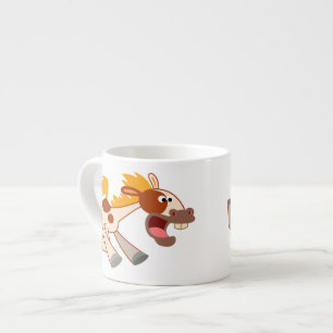 Levande Tecknad Pinto Horse Espresso Mugg Espressomugg