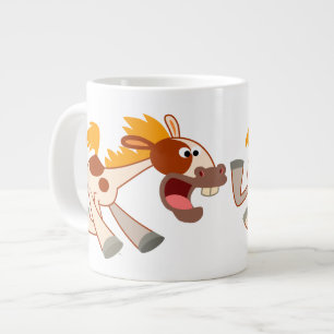 Levande Tecknad Pinto Horse Jumbo Mugg