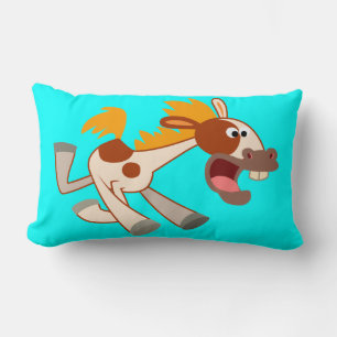 Levande Tecknad Pinto Horse Lumbar Pillow Lumbarkudde