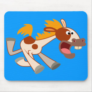Levande Tecknad Pinto Horse Mousepad Musmatta