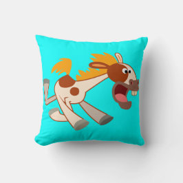 Levande Tecknad Pinto Horse Pillow Kudde
