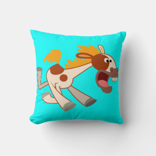 Levande Tecknad Pinto Horse Pillow Kudde