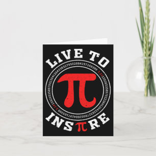 Levande till Inspire Pi 3.14 Math Älskare Math Jok Kort