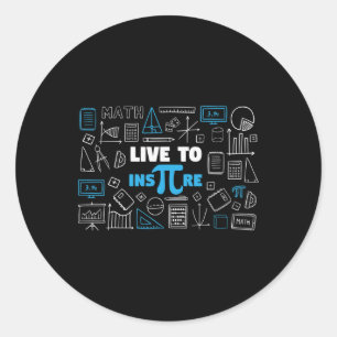 Levande till Inspire Pi Day Live to Inspire Pi Day Runt Klistermärke