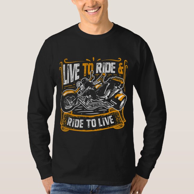 Levande till rand och rde till levande Coola Trike T Shirt (Framsida)