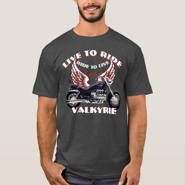 Levande till Ride F6 Valkyrie motorcykeldesign - r T Shirt (Framsida)