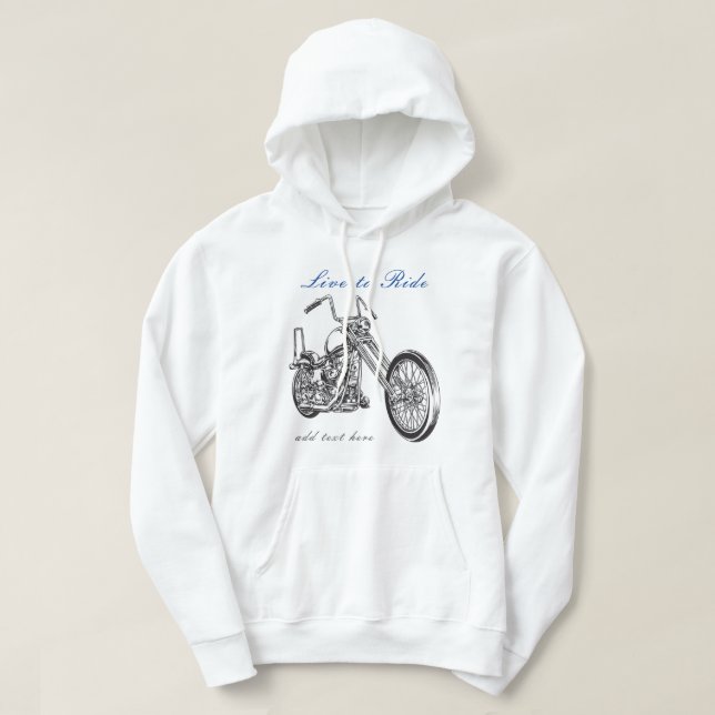 Levande till Ride, Ride till Live Basic Hoodie Swe (Design framsida)